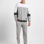 Colourblocked Pure Cotton Sweatshirt & Joggers Co-Ords