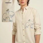 Emblem of Peace Linen Embroidered Premium Shirt