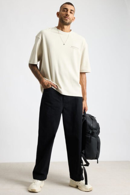 Casual Black Everyday Comfort Straight-Fit Denim Jeans