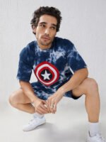 Men’s Oversize Cotton Tie Dye Blue Co-Ord Set - Image 2
