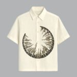 Off White Classic Printed Half Sleeve Shirt for Men Premium Smart Fit
