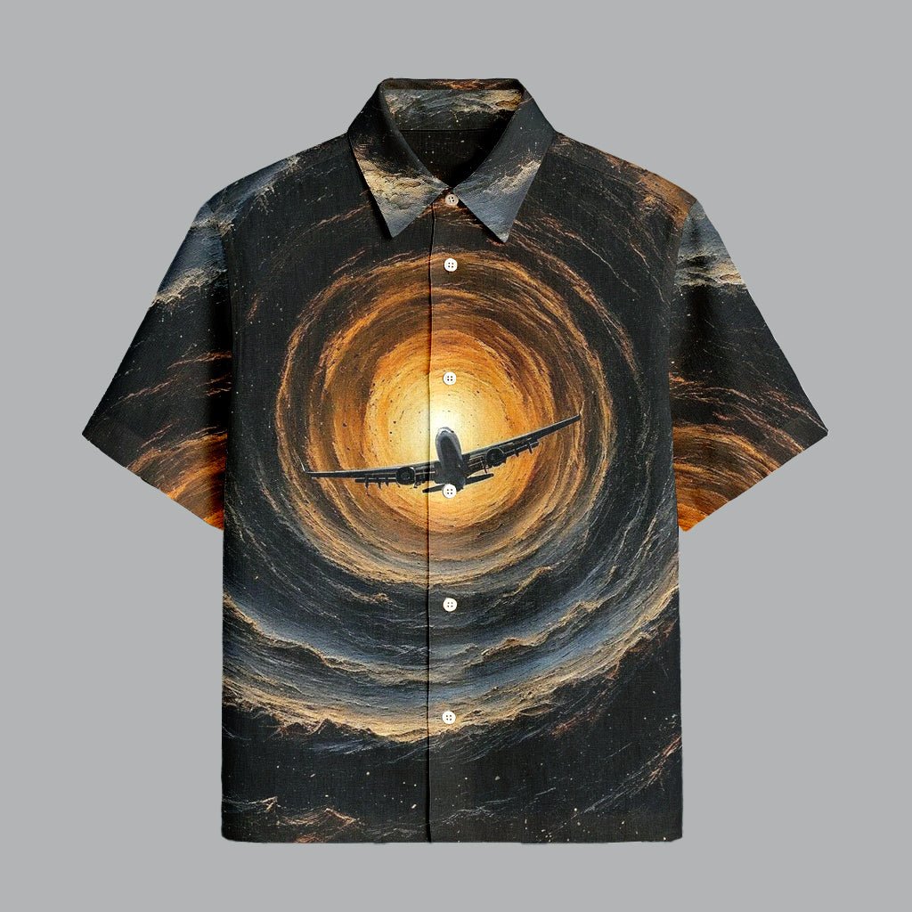 117.jpg Black Trendy Printed Half Sleeve Shirt for Men High Quality Cotton Fabric - Image 1