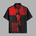 Black and Red Printed Half Sleeve Shirt for Men Trendy Club Wear Look
