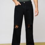 Diesel Black Heavy Ripped Streetwear Baggy Jeans