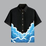 Black Printed Half Sleeve Shirt