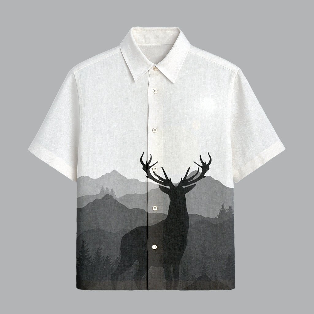 134.jpg White Designer Printed Half Sleeve Shirt for Men Timeless Classic Look - Image 1