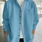Full Sleeve Imported Waffle Men’s Sky Blue Shirt