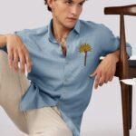 Palm Cove Breeze Embroidered Soft Cotton Vacation Shirt