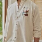 Sundowner Beige Mirage Desert Inspired Embroidered Shirt