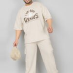 Men Plus Size Printed T-Shirt With Jogger Oversized Co-ords Set