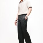 Timeless Black Classic Tailored Pinstripe Straight Pants