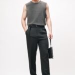 Galaxy Black Belted Statement Korean Straight Pants for Men