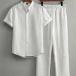 Short Sleeves Shirt With Trousers