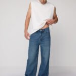 Misty Indigo Relaxed Baggy Straight Denim Jeans