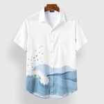 Blue Shade Men’s Half Sleeves Printed Shirt Exclusive