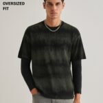 Black Olive Tie Dye Oversized T Shirt