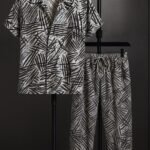 Black Scratch Men’s Casual Half Sleeve Shirt and Trouser Co-ord Set