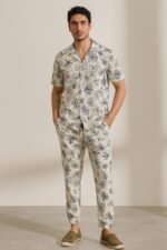 Yellow Mandala Men’s Casual Half Sleeve Shirt and Trouser Co-ord Set - Image 2