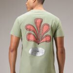 Clover Green Printed Cotton T Shirt