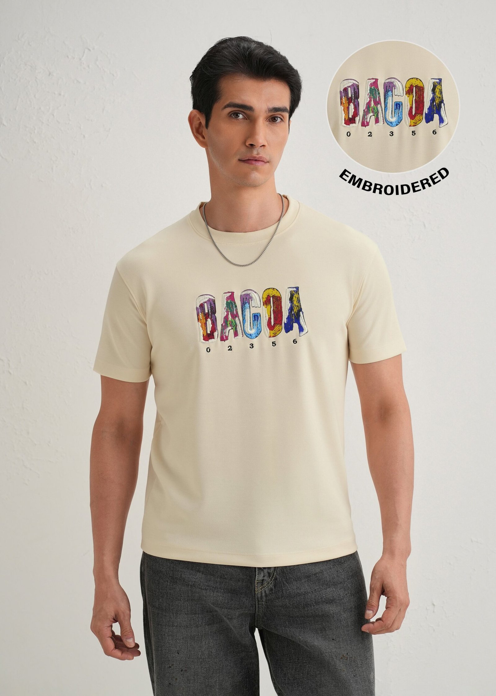 CreamEmbroideredGraphicPrintT-Shirt_4-scaled-1.jpg Cream Embroidered Graphic Print T Shirt - Image 1