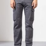 Dark Grey Cotton Cargo Pants for Urban Wear