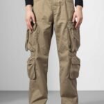 Brown Winter-Ready Warm Cargo Pants for Men