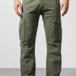 Forest Green Straight-Fit Breathable Cotton Pants for Men