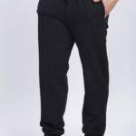 Black Winter Essential Classic Track Pants for Men