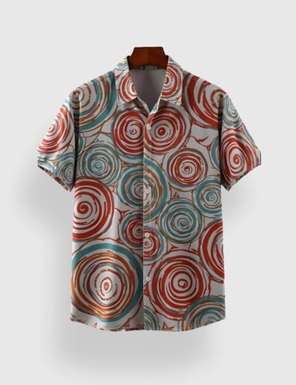 Mlti Round Mandala Men’s Half Sleeves Printed Shirt Exclusive