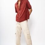 Classic Ecru Carpenter Pocket Baggy Jeans for Men