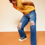 Vogue Blue Fashion-Forward Straight-Fit Denim Jeans