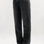 Charcoal Grey Minimal Everyday Straight-Fit Denim Jeans