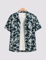 Blue Smoke Men’s Half Sleeve Casual Printed Shirt