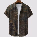 Graffitty Mandala Men’s Half Sleeve Casual Printed Shirt