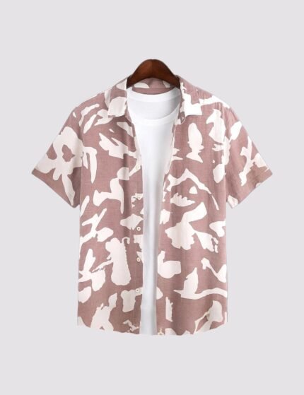 Peach Scratch Men’s Half Sleeve Casual Printed Shirt