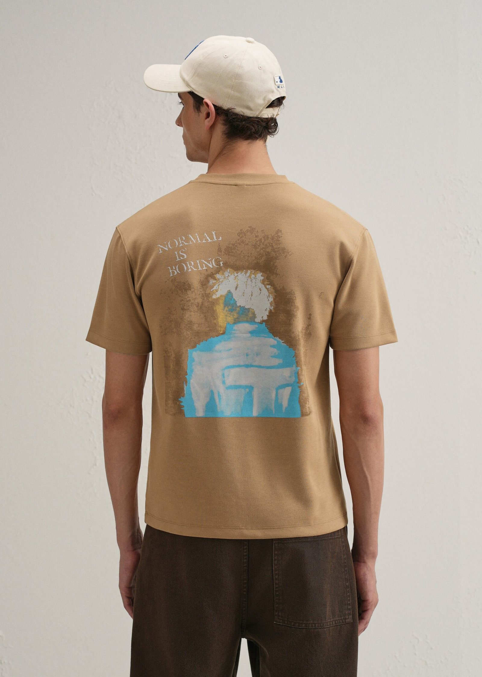 Tan_Graphic_Back_Printed_T-shirt-scaled-1.jpg Tan Graphic Back Printed T Shirt - Image 1