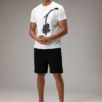 White Printed Cotton T Shirt