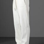 White Clean-Look Lounge Sweatpants for Men