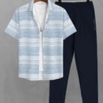 Printed Short Sleeves Shirt With Trousers Co-Ords