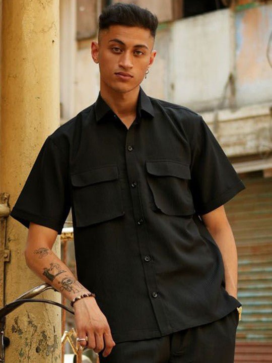 lr1ecyW5_679b09433dc8412c87da250eb2b6d373.jpg Self Design Shirt with Trousers - Image 1
