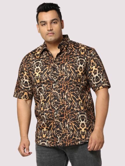 Rage Graphic Digital Print Men Plus Size Half Sleeve Shirt